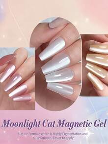 BORN PRETTY 10ml 纯爱月光猫眼磁性指甲油，适合女性美甲沙龙设计，紫色、粉色、蓝色 - 彩色 - 查看 9