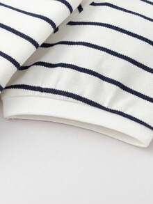 Balabala Sweet Girls Summer Polo T-Shirt 2026 Short Sleeve Cute Soft Lightweight Top - Blue and White - View 5