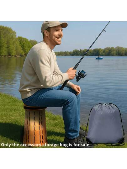 Folding Outdoor Chair/Stool With Storage Bag, Lightweight And Portable, Suitable For Fishing, Camping, And Barbecue (Chair Not Included).