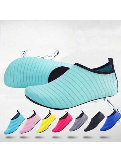 1 Pair Unisex Soft Bottom, Quick Dry Beach/Water Shoes For Swimming, Snorkeling, Anti-Slip Stream Crossing