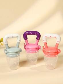 10pcs Baby Porridge Suction Cup Bottle, Chew Toy Set, Squeeze Spoon, Feeding Spoon, Silicone Cereal Bottle - Multicolor - View 3