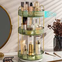 360 Degree Rotating Multi-Functional Makeup Organizer, Large Capacity Bathroom Storage Rack, Vanity Makeup Organizer - Multicolor - View 5