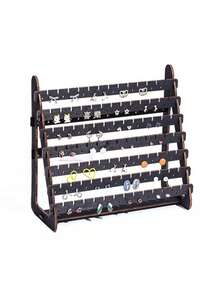 7层木制首饰架，可拆卸多层耳环及饰品展示架，夜市摊位首饰收纳架 - 彩色 - 查看 4