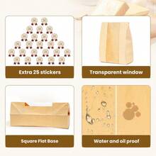 Large Sourdough Bread Bags With Window 25PCS Bakery Packaging Bags For Homemade Bread Storage Gift Giving Includes 25 Seal Stickers 13.7x8.3x3.5in - 1 - View 4