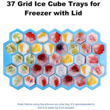 37pcs Silicone Mini Ice Cube Tray, Ice Cube Maker Mold, Small Ice Cube Trays For Whiskey, Juice And Beverages - Multicolor - View 6