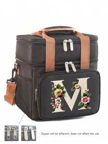 1 pieza/2 piezas Bolsa aislada para picnic al aire libre, bolsa térmica aislada para el almuerzo, bolsa portátil para el almuerzo, bolsa aislada para el almuerzo, bolsa refrigeradora para picnic, bolsa de almacenamiento para camping, bolsa para el almuerzo al aire libre, bolsa de picnic de gran capacidad con forro de aluminio grueso, bolsa para el almuerzo de estudiantes para volver al colegio - negro 2 - Ver 23