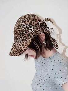 1pc Unisex Quick-Drying Leopard Lace Brim Cap Headwear Bandana Scarf Face Cover, Multifunctional Outdoor Neck Gaiter Suitable Hiking, Cycling, Casual, Beach, Daily Use - 樣式 1 - 查看 10