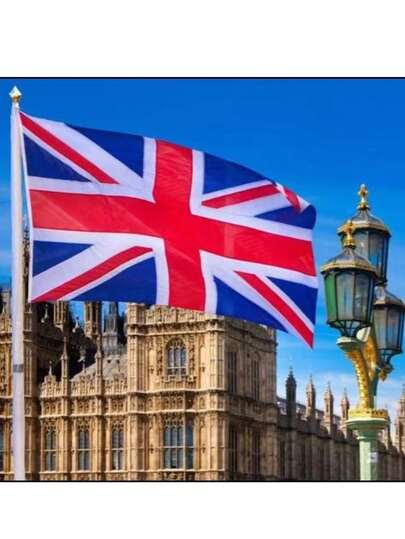 1面英国/联合王国国旗，花园旗，退伍军人旗，派对装饰旗，足球比赛旗