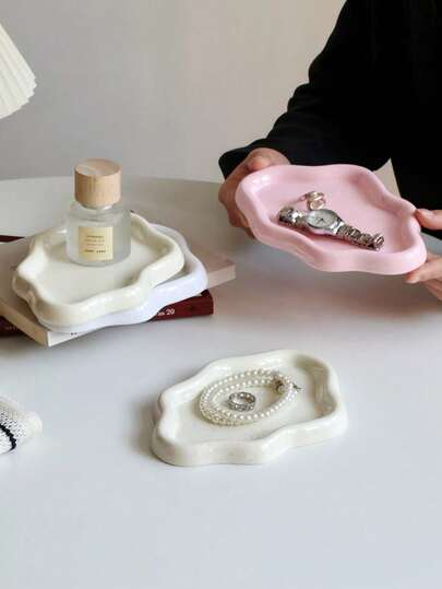 Elegant Cloud-Shaped Jewelry And Perfume Tray (1 Piece) - Jewelry Display Stand, Jewelry Dish, Jewelry And Key Storage Tray, Suitable For Home/Office - Perfect Gift For Mother's Day And Festival