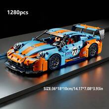 1:14 Cyberpunk RC Supercar, High Difficulty ABS Plastic Building Blocks Car Model, Holiday Gift Display, Birthday/Christmas/Halloween/Thanksgiving/New Year Present - Multicolor - View 8