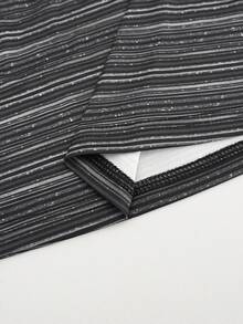 Blusa sin mangas con cuello alto y estampado de rayas, casual para primavera - Multicolor - Ver 5