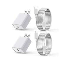 1-2 套 PD 30W 美规插头充电器适配器 + 6.6 英尺/200 厘米 USB-C 数据线，高速数据传输和快速充电，兼容 17/16/15 Pro Max、Air、Pro、Galaxy S26/S25 - 美規A型插(110-127V) - 查看 1