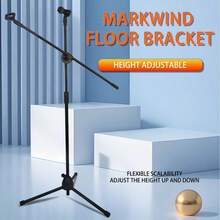 Professional Metal Microphone Stand With An Adjustable Boom And Tripod Base For Home Studio Live Singing And Speech - Black Mic Stand For Studio Vocal Recording Support Versatile Positioning Stable Support Structure Stage Use - 黑色 - 查看 9