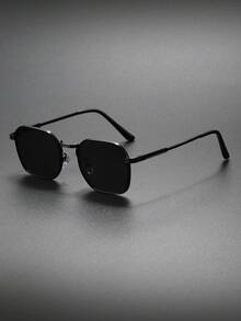 1 Pair Men's Classic Retro Aviator Fashion Glasses, Metal Frame Stylish Glasses - Retro Aviator Border - View 9