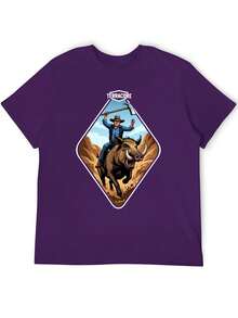 TERRACORE Men's T-Shirt: Soft Cotton Adventure Graphic Tee, Comfortable Summer Top - 紫色 - 查看 5