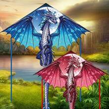 2026 Spring Vivid Scale Dragon Kite With Line, Outdoor Beach Park Entertainment Kite - Royal Blue - View 5