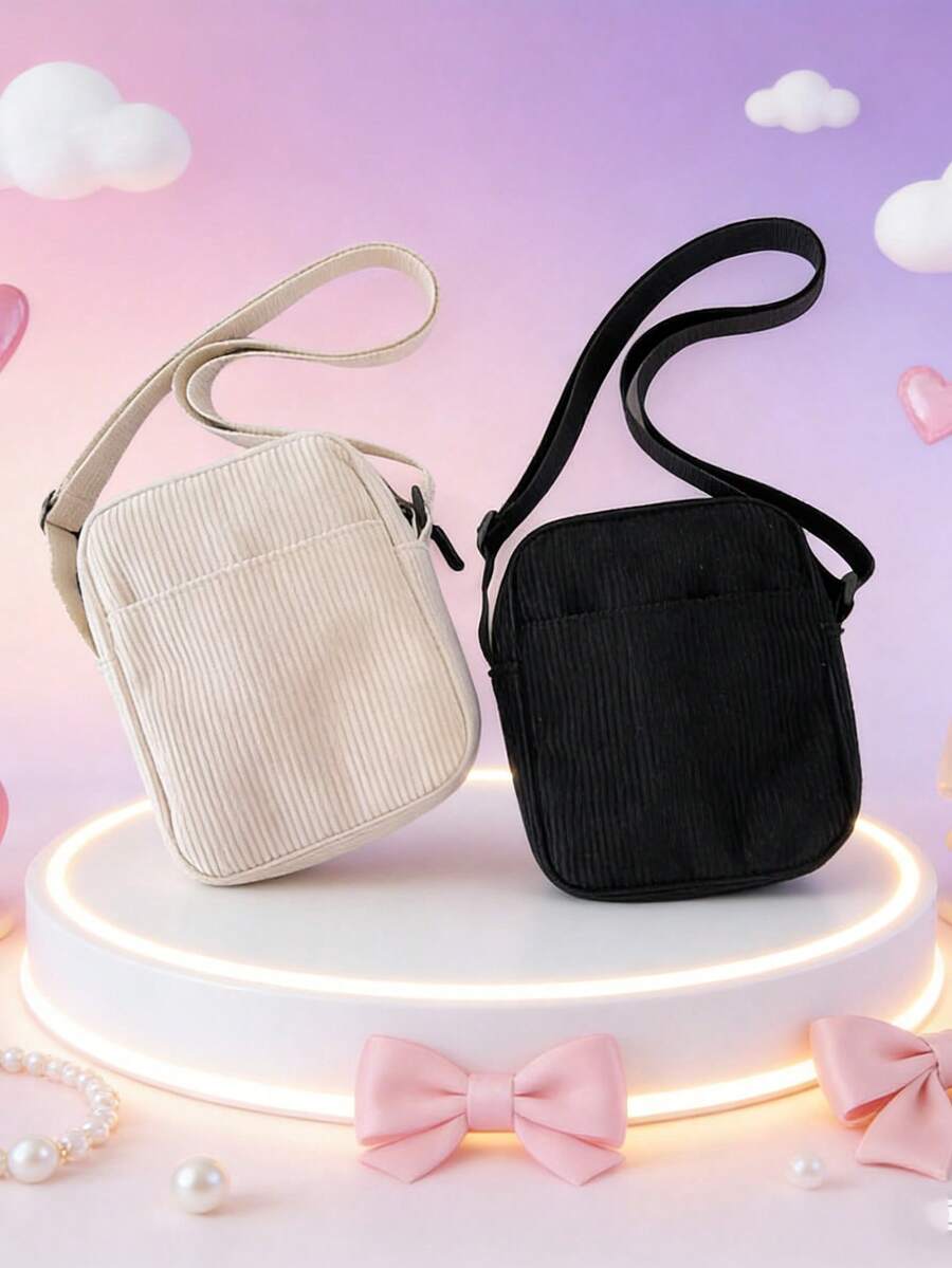 Túi đeo vai mini đa năng, phong cách Hàn Quốc đơn giản và tươi mới, hình gấu hoạt hình dễ thương. - Nhiều màu - Xem 1