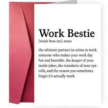 1pc Work Bestie Card For Women Work Colleagues Funny Leaving Birthday & Thank You Gift For Her - 18*13cm - View 6