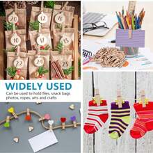 50pcs Mini Photo Clips, 1.4 Inch Small Wooden Clothespins, Suitable For Clothes, Pictures - Wooden Clamp - View 2