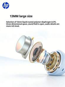 Cute HP H10J Wireless Earbuds, 30H Playtime, IPX4 Waterproof, Student-Friendly Bluetooth Headphones, Perfect Gift - View 3