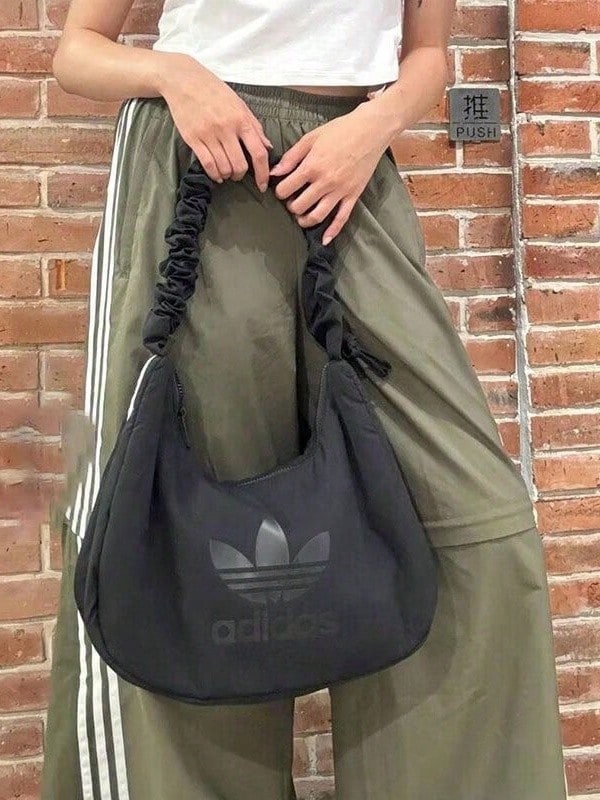 Adidas Originals Cloudfoam Casual Versatile Portable Handbag/Shoulder Bag, Medium, Women, JP0145, Black