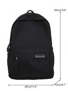 Black Fashion Backpack – Stylish, Spacious & Durable Everyday Bag With Multiple Compartments, Comfortable Straps & Minimalist Design, Perfect For School, Work & Travel, Featuring Premium Fabric, Secure Zippers, Branded Detail & Ample Capacity For Laptop, Books & Essentials, Expertly Crafted To Elevate Your Daily Style With Practical, Chic Sophistication, Ideal For Fashion - Forward Students, Professionals & Travelers To Stay Organized, Stylish & Versatile On Every Occasion In Effortless Design That Blends Functionality And Modern Fashion Seamlessly - 彩色 - 查看 6