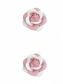 1 Stück/2 Stücke handgemachte Feder runde Schuhclips, abnehmbar, Accessoire für Kleidung, Schuhe, Hüte - Rosa - Übersicht 7