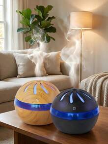 1个仿木纹加湿器，200毫升/USB供电家用及浴室空气加湿器，室内喷雾器（不适用于精油） - 多色 - 查看 7