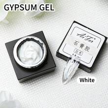 AiFer 2件套3D立体雕塑凝胶美甲石膏凝胶指甲油，浮雕胶，彩绘胶，大理石纹美甲效果，适用于美甲沙龙 - 黑與白 - 查看 11