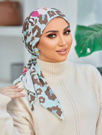 1pc Women's Vintage Printed Bandana, Versatile Scarf/Head Wrap, Soft & Skin-Friendly, Elastic & Adjustable, Suitable For Home, Outings, And Leisure Wear Sleep Bonnet Bonnet For Women