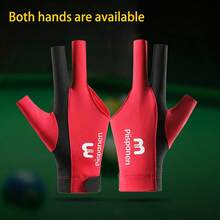 1 chiếc găng tay bi-a tay trái, găng tay snooker chuyên nghiệp cao cấp unisex, nhẹ, co giãn, thoáng khí, thiết kế hở 3 ngón, găng tay bi-a chống trượt. - Nhiều màu - Xem 2