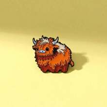 Cute Highland Cattle Enamel Pins Fashion Animal Decorative Brooches Ornaments Lapel Bag Badges Jewelry Gifts 2025 New Style - 彩色 - 查看 2