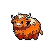 Cute Highland Cattle Enamel Pins Fashion Animal Decorative Brooches Ornaments Lapel Bag Badges Jewelry Gifts 2025 New Style - 彩色 - 查看 7