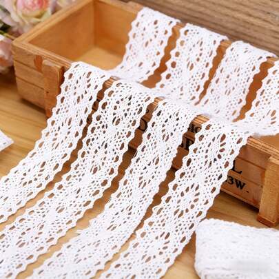 Crochet Lace Ribbon Trim 2.8cm Wide Vintage Knitted Lace For Sewing Dresses Clothing Decoration DIY Craft Accessories