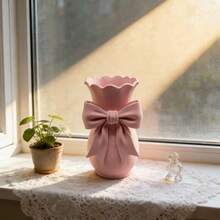 情人节和圣诞节礼物：3D打印蝴蝶结形状花瓶，非常适合可爱、女性化的房间布置。 - 粉紅色 - 查看 5