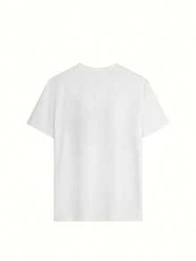 Damska modna koszulka T-shirt – miękka i przewiewna, odpowiednia na lato i wiosnę, na co dzień, na wakacje, do noszenia na co dzień – damska koszulka T-shirt z nadrukiem o regularnym kroju, damska koszulka topowa w kolorze białym - Biały - Zobacz 4