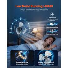 Ventilador nebulizador , 3 velocidades, ventilador de pie nebulizador, ventiladores de enfriamiento nebulizador con tanque de agua de 0.79 gal, control remoto y panel, ventiladores de enfriamiento de agua para interiores, exteriores, garaje, patio, sala de estar, 3 modos - 3 velocidades - Ver 4