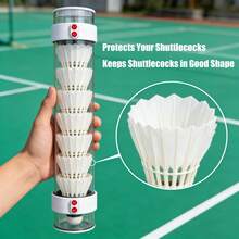 Magnetic Badminton Shuttlecock Holder Tube - Portable & Secure Shuttlecock Organizer For Backyard, PE Class, Park, Gym - 40.2 x 7.5 cm - 查看 3