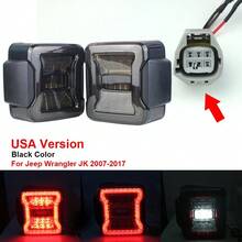For JK 2007-2018 LED Tail Light Taillight Assembly Rear Lamps Brake Reverse Light Daytime Running Lights 2pcs - 2pcs - View 13