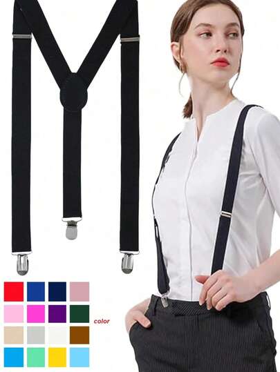 女士吊带，2.5毫米Y型后背吊带，舒适可调节弹性带和金属夹