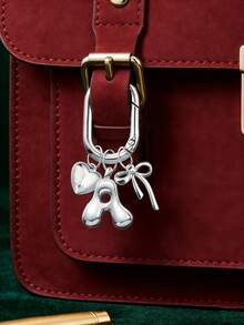 银色泡泡字母 A-Z 钥匙扣,可爱字母吊坠配心形蝴蝶结,闪亮金属字母钥匙扣,个性化包包挂饰,手提包背包钥匙链配件,适合日常使用、旅行、上学、购物,送给女孩、青少年、女性、朋友的礼物,非常适合情人节、生日、圣诞节、节日 - 彩色 - 查看 9