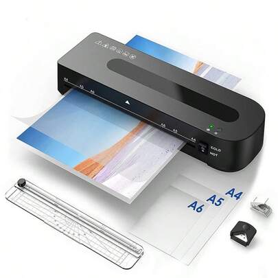 Laminadora de fotos para uso doméstico, papel A4, A5 y A6, máquina laminadora de archivos.
