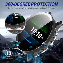 Venu 3/Venu 3S Hard PC Protective Case With Tempered Glass Screen Protector, Smart Watch Bumper Shell Protective Accessories, Black/Transparent, Ultra-Clear, Scratch-Resistant, Easy To Install, Fashion Watch Accessories For Men And Women - Multicolor - View 7