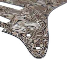 3-Ply 11 Hole SSS Guitar Pickguard - For ST/Strat Style ForUSA/Mexico Fender Stratocaster/Strat (Black And White Shells) - ColorA - 查看 7