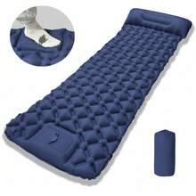 Colchoneta Inflable de Camping Inflado Semiautomático con Mecanismo de Inflado Sencillo Resistente y Cómodo - Azul - Ver 6