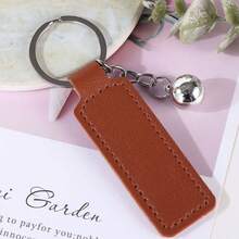 Llavero de cuero personalizado con campana, llavero con nombre personalizado, regalo personalizado de texto para mujeres, regalo personalizado para mujeres, regalo personalizado para cumpleaños/aniversario - Multicolor - Ver 6