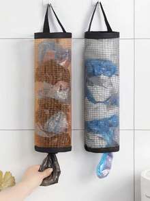 1pc Wall-Mounted Garbage Bag Holder, Can Be Used To Organize Kitchen Items, Shoes, Plastic Bags, Also As Wall Decor. Kitchen Storage And Organization - Multicolor - View 3