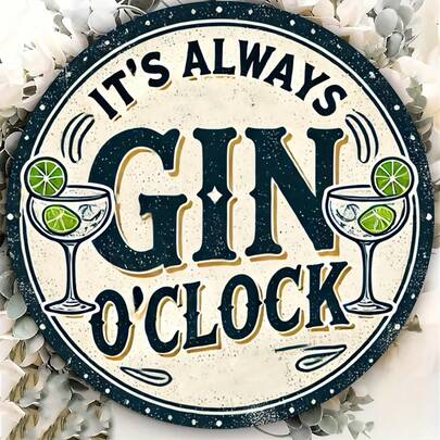 19.81cm Vintage Round Wall Decor "Always Time For Music" Wooden Carving Sign, Suitable For Home, Bar, Cafe And Garage, Versatile Retro Decorative Art, Perfect Gift For Friends And Family (1pc), Pre-Drilled Holes As Shown In Size Chart