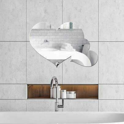 OUTANA 1pc Home & Living Modern Self-Adhesive Acrylic Mirror Sticker - (Acrylic Material, Slight Distortion, Not A True Mirror) Wall-Mounted Self-Adhesive High-Definition Mirror Finish, Waterproof And Moisture-Resistant With Removable Protective Film.