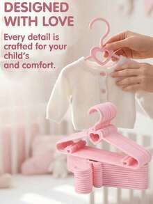 10pcs Baby Clothes Storage Plastic Hangers, Non-Slip Children's Clothes Drying Rack, Durable Garment Hangers, Home Storage Organization, Toddler And Kids Clothes Hangers - Daily Standard Use - Fit For Boys And Girls Wardrobe, Clothing, Pants, Jackets Etc. - Multicolor - View 3